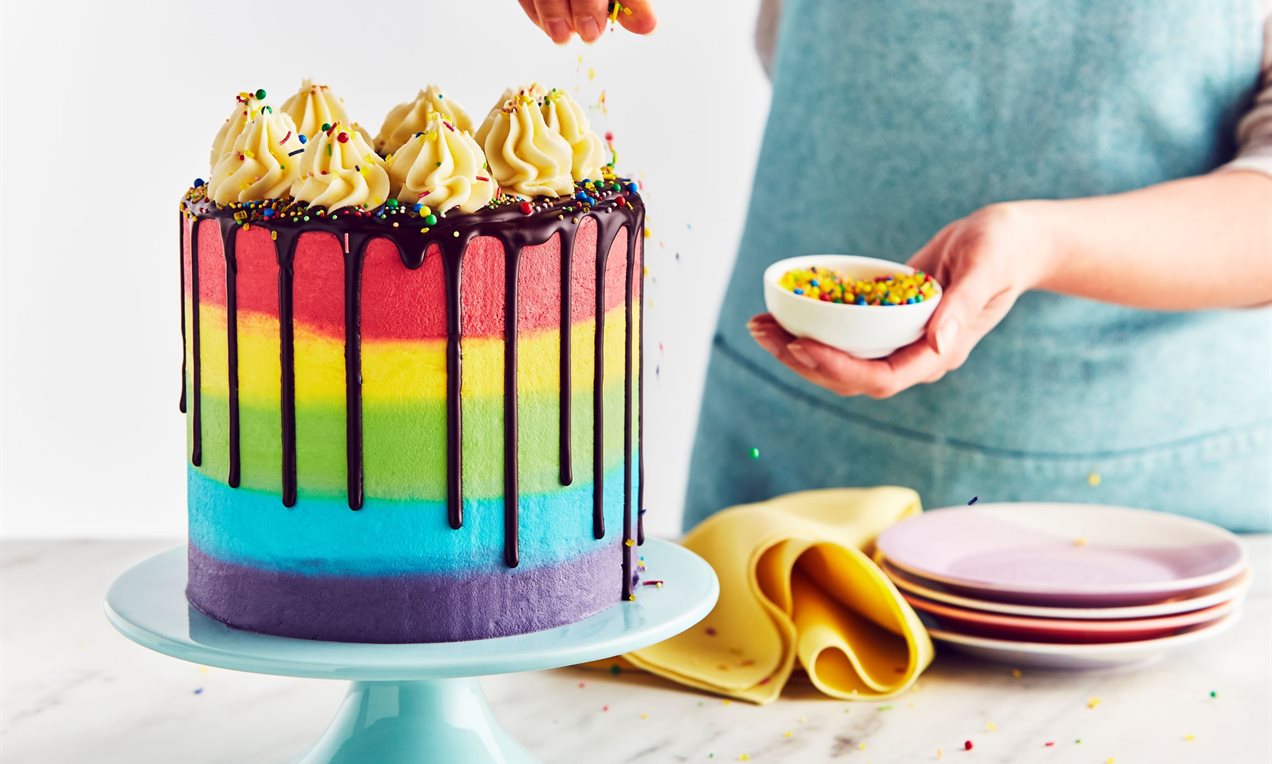 Picture - Rainbow Ombre Cake